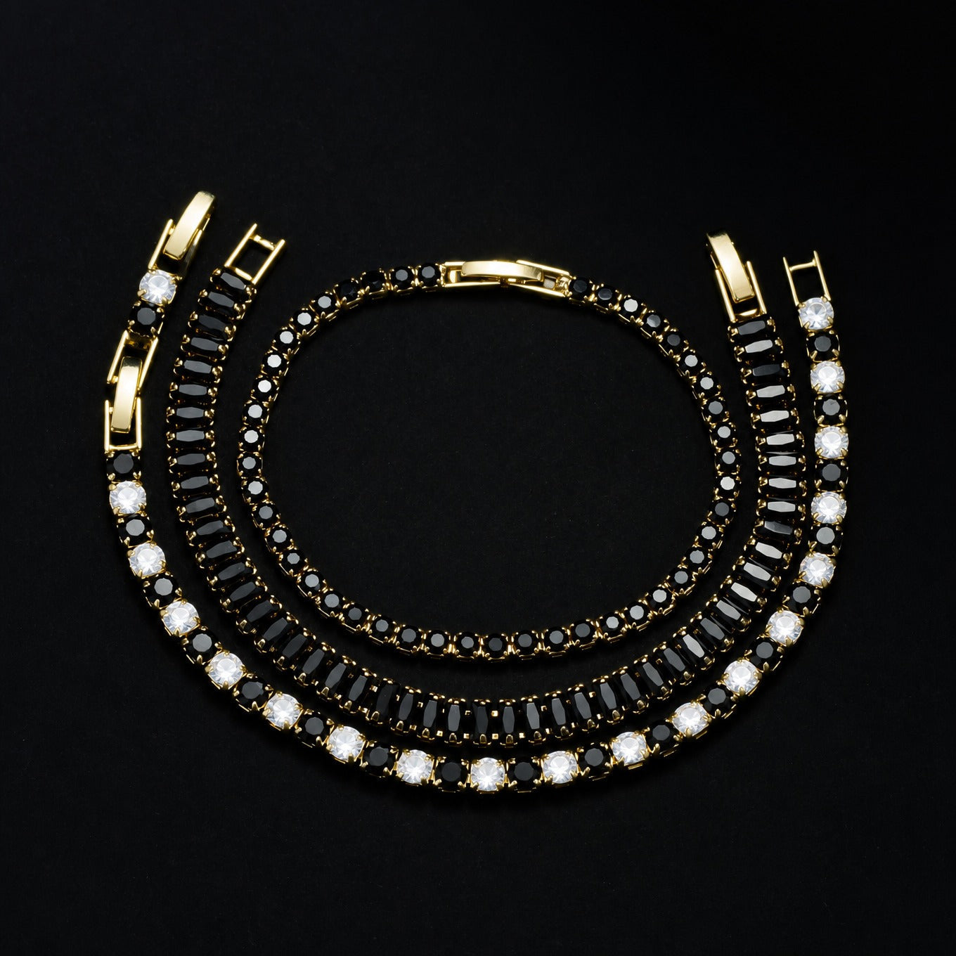 Sophisticated Onyx Copper Bracelet Set