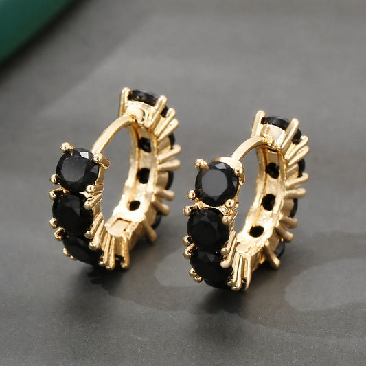 Elegant Luminous Onyx Drop Earrings
