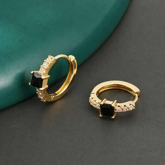 Elegant Vintage Round Zirconia Earrings