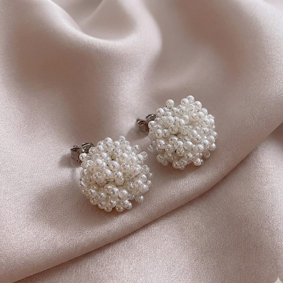 Classic Inlaid Pearl Earrings