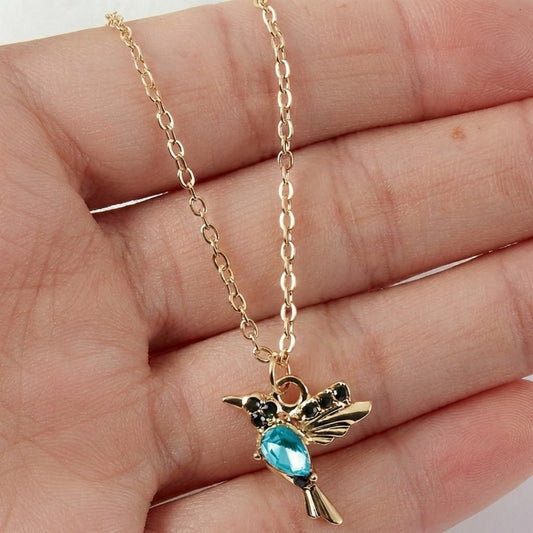 Magnificent Crystal Hummingbird Necklace